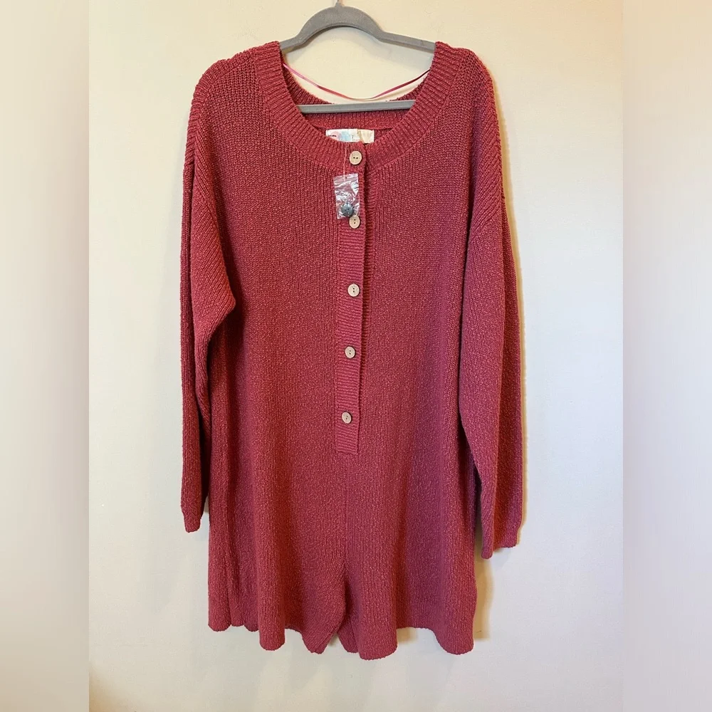 NWOT Free People Beau Sweater Romper - Picture 10 of 11